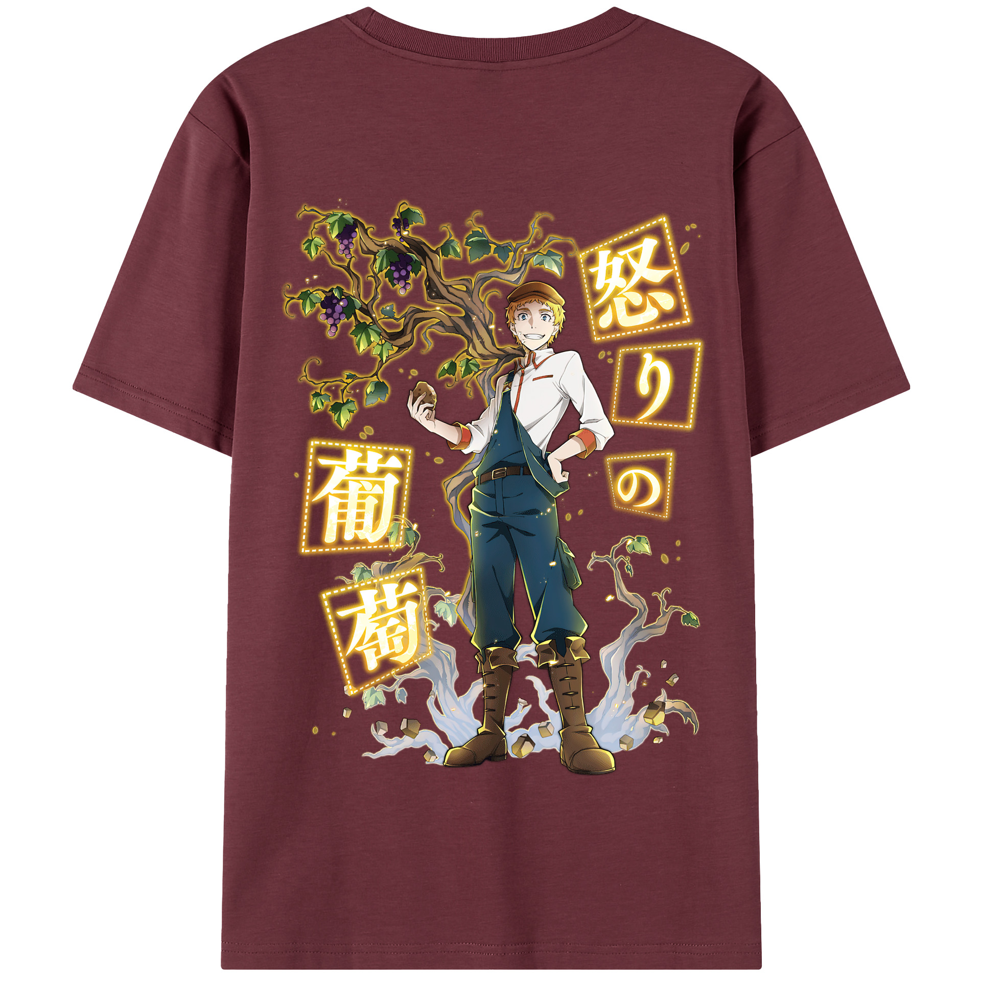 （画像用） 文豪ストレイドッグス Bungo Stray Dogs 綿100％半袖Tシャツ（背面プリント）